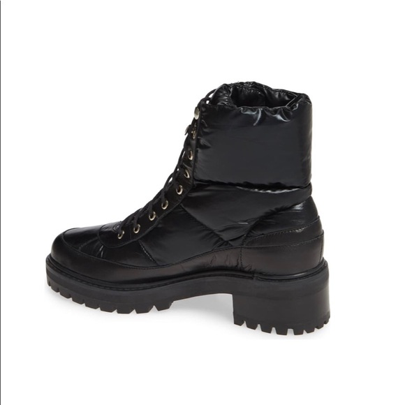 SCHUTZ Amaris Puffer Hiking Boot Black Size 8 - Picture 3 of 13